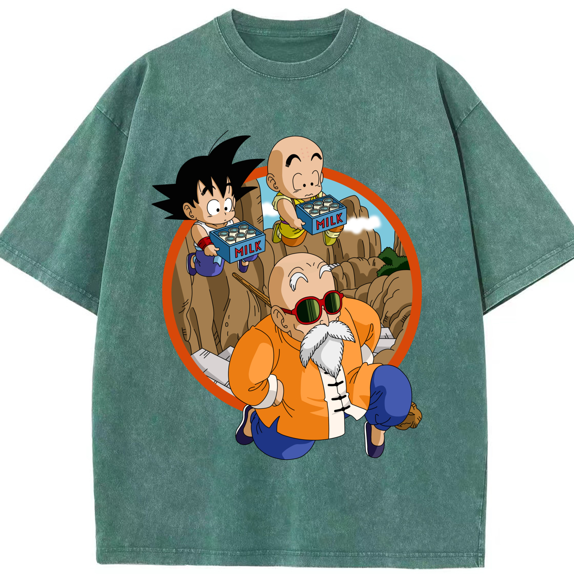 （画像用） ドラゴンボール 亀仙人（かめせんにん） DRAGON BALL Master Roshi Kame Sennin 綿100% ヴィンテージ風 半袖Tシャツ（フロントプリント）
